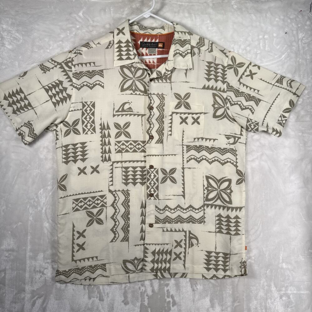LG QUIKSILVER Men's Izu Island Shirt waterman collection Cruise wear Vacation